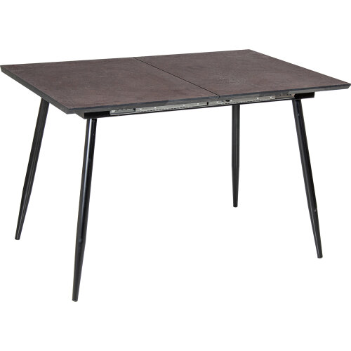MESA EXTENSIBLE MELAMINA EFECTO MADERA PATAS METAL NEGRO
