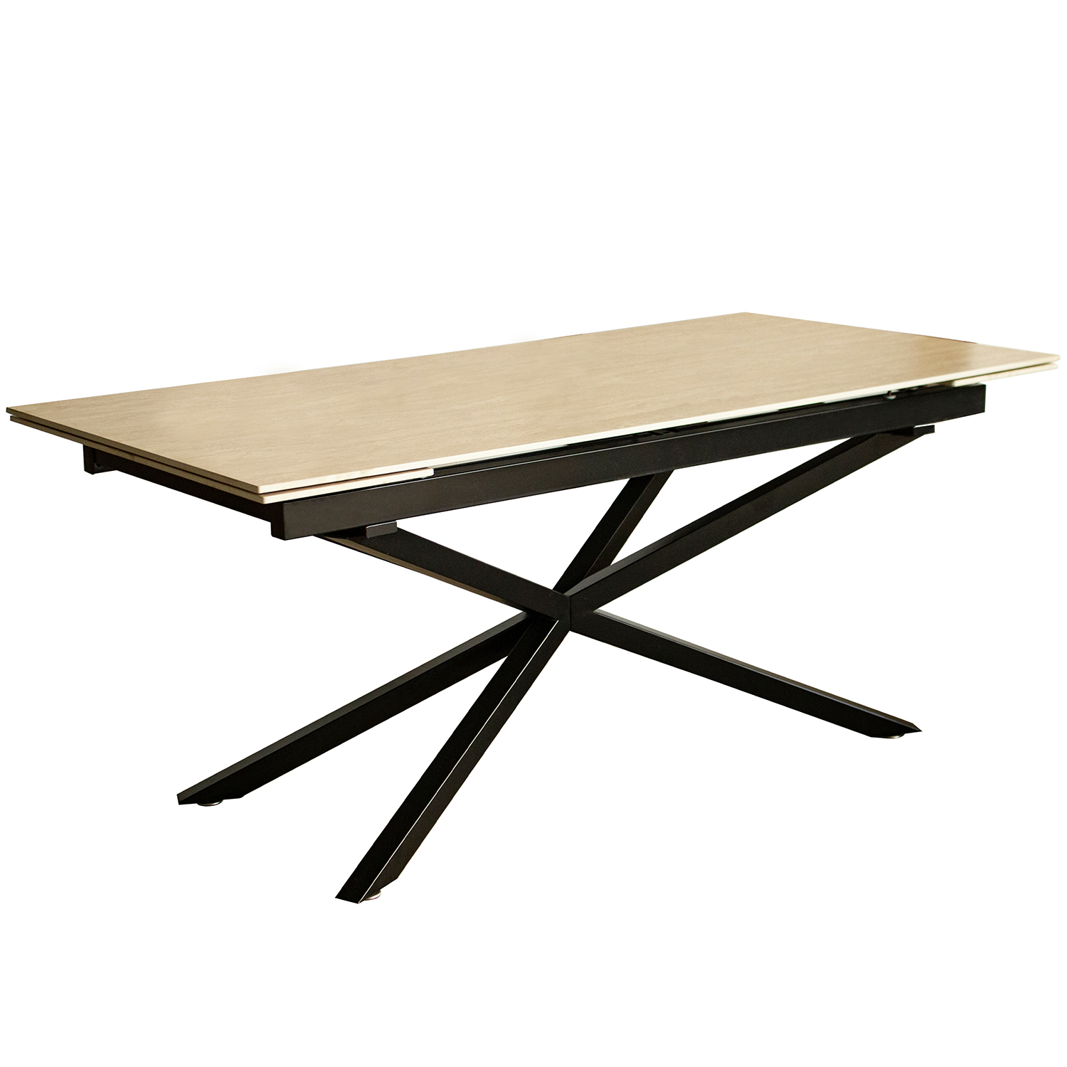 MESA EXTENSIBLE CERÁMICA EFECTOS NEGROS