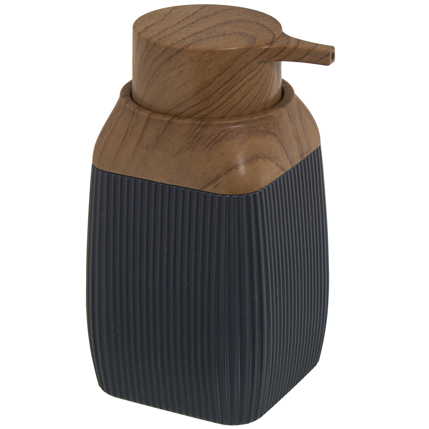 DOSIFICADOR BAÑO ACRILICO GRIS6L, TAPA DE BOTON PULSADOR