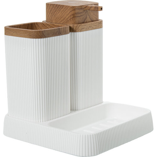 SET BAÑO DOSIFICADOR+VASO+JABONERA ACRILICO NEGRO