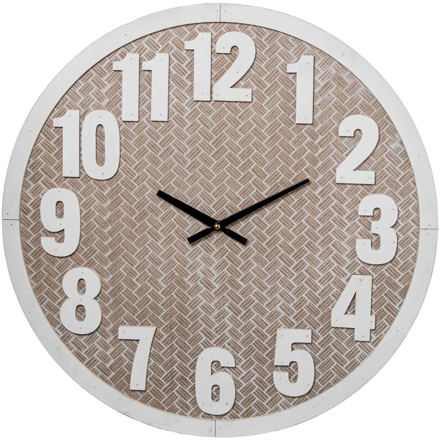 RELOJ PARED MADERA 60CM MANECILLAS DE ALUMINIO