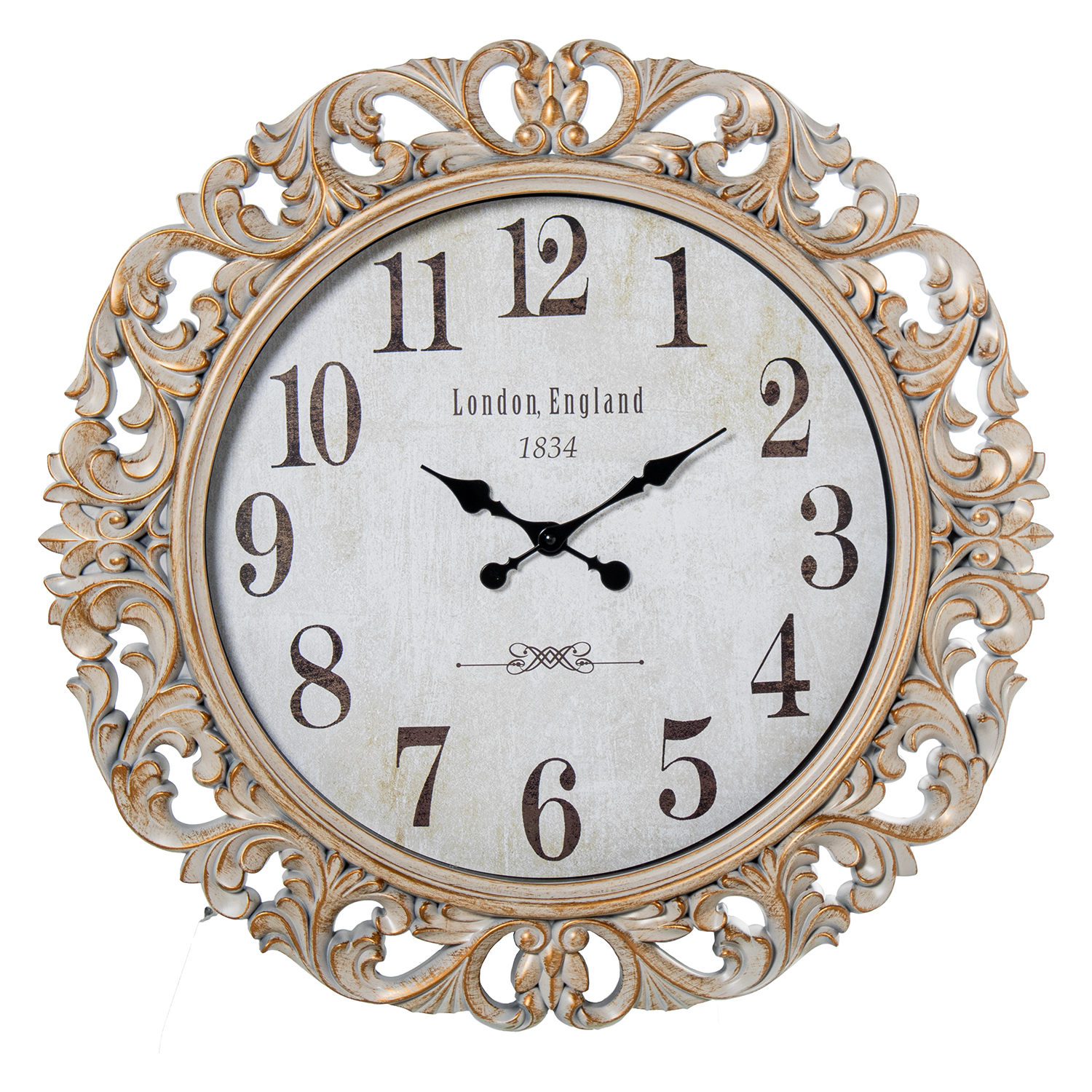 RELOJ PARED 68CM ACRÍLICO DORACO ENVEJECIDO