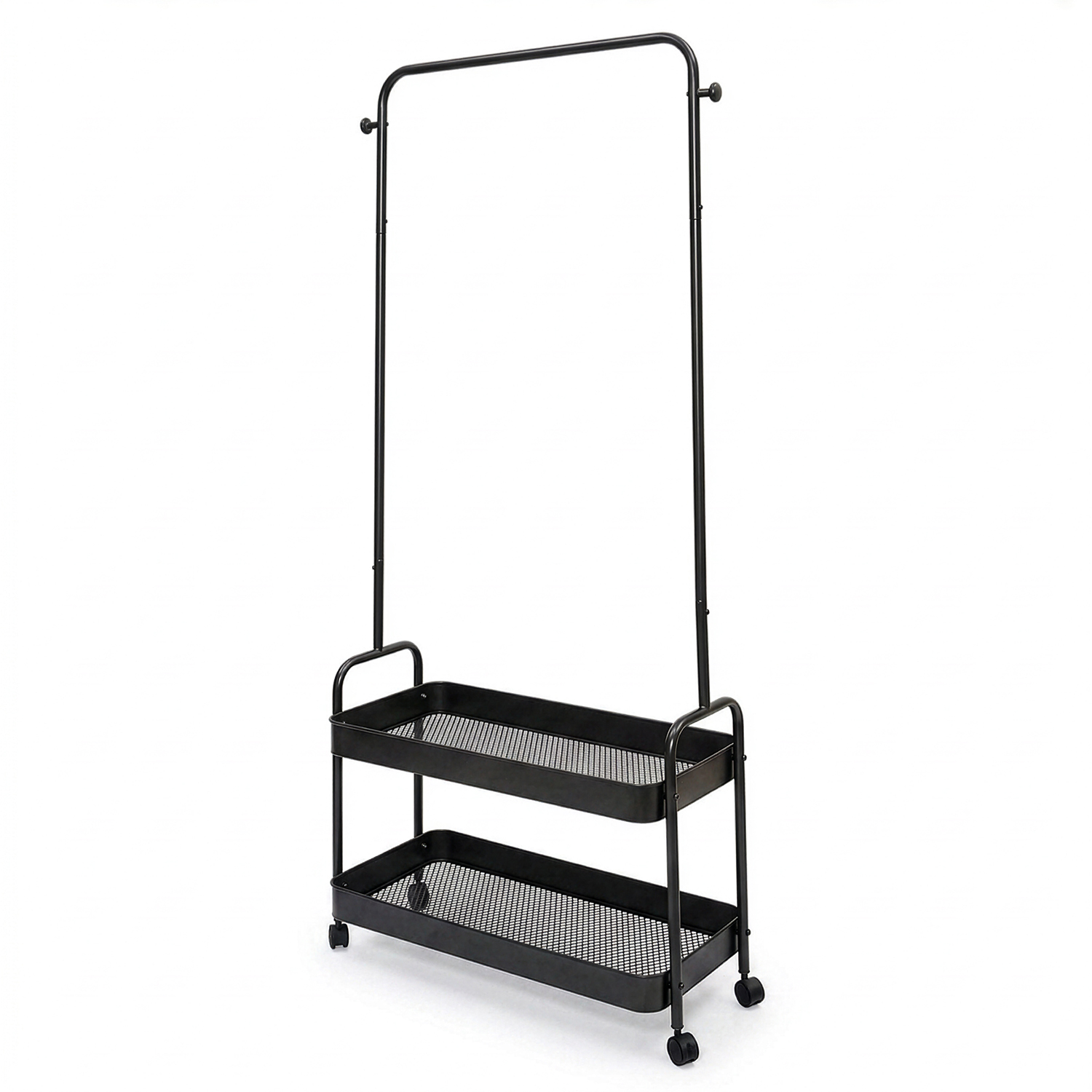 CARRITO ALMACENAMIENTO METAL NLANCO PERCHERO+2BALDAS