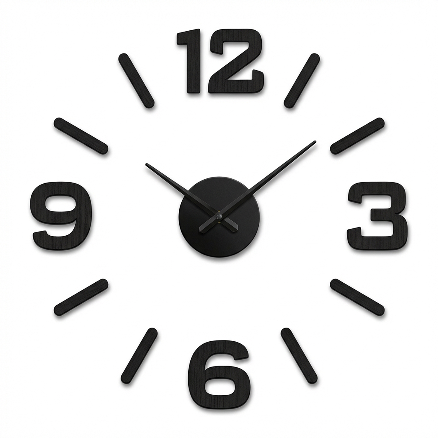 RELOJ PARED ADHESIVO GOMA EVAPLATEADO