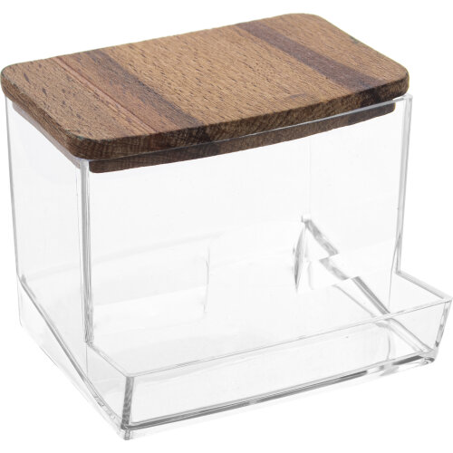 SOPORTE ACRILICO PARA BASTONESOS ALGODON C/TAPA MADERA