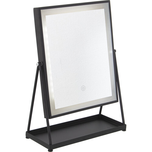 ESPEJO BAÑO METAL SOBREMESA C/CION LED VARIABLE-BLANCO ACRÍL
