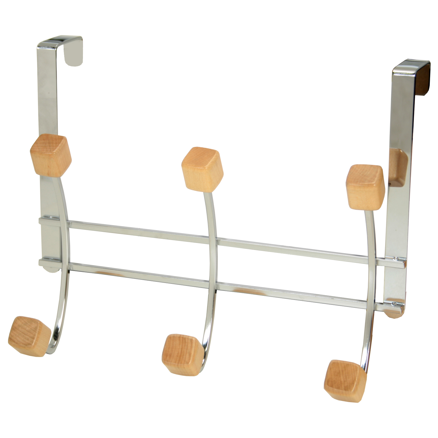 PERCHA PUERTA 3 GANCHOS CROMADA