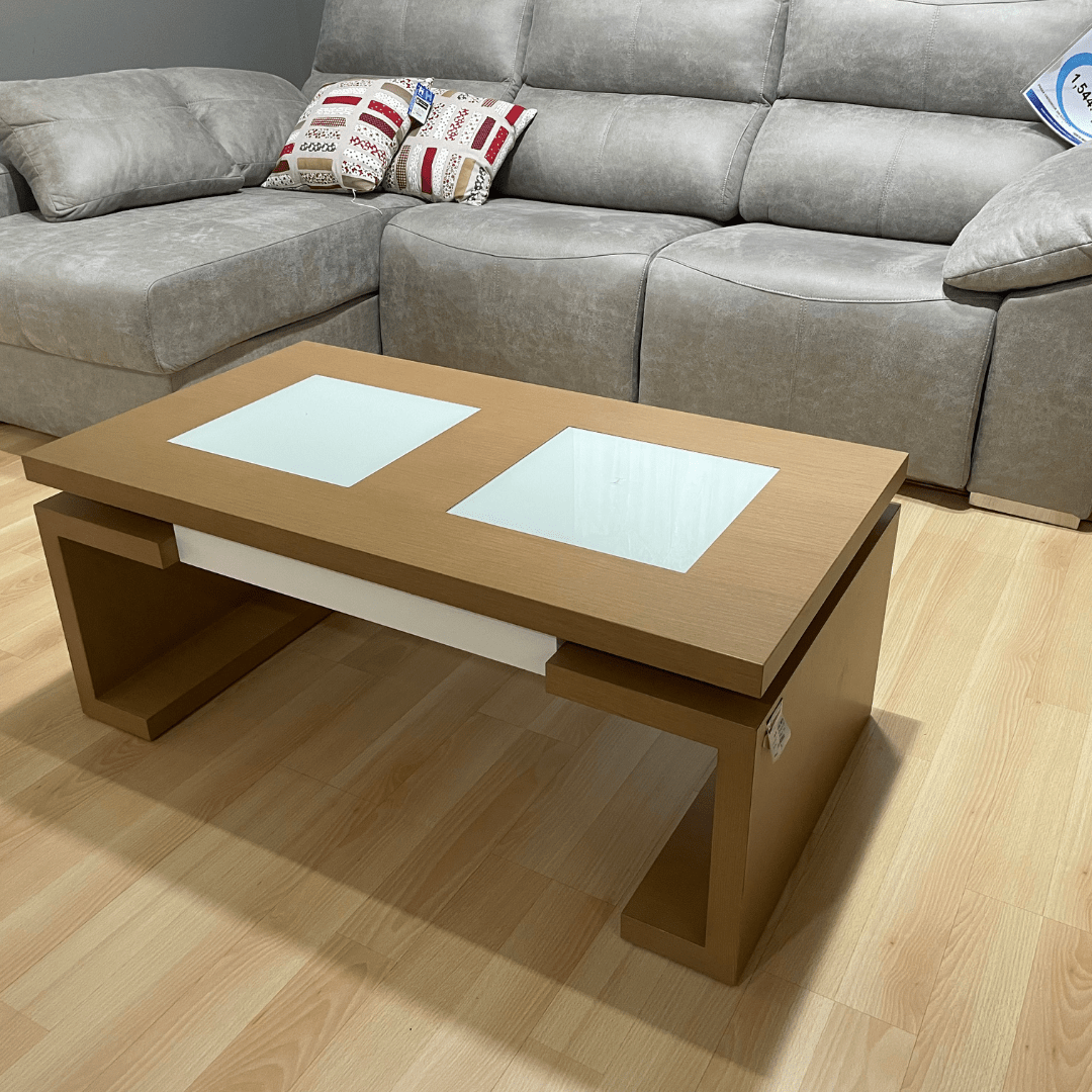 Mesa de centro elevable color roble outlet