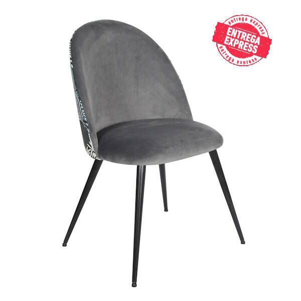 SILLA MOD. ADARA PATA NEGRA C/ GRIS OSCURO - NUEVO ESTAMPADO Se sirve en caja de 4 uds