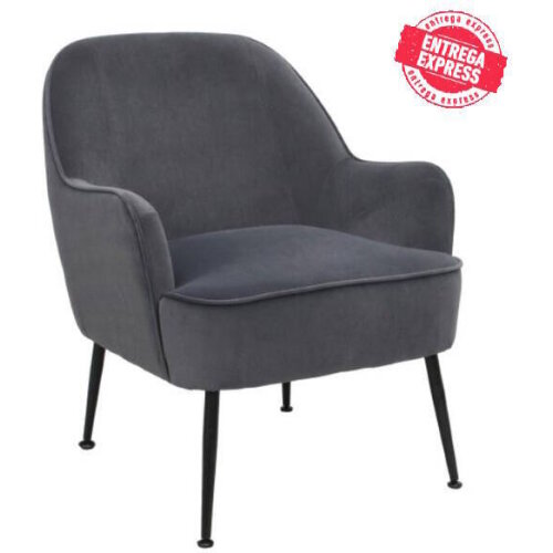 BUTACA MOD. AMUR TELA VELVET C/ GRIS
