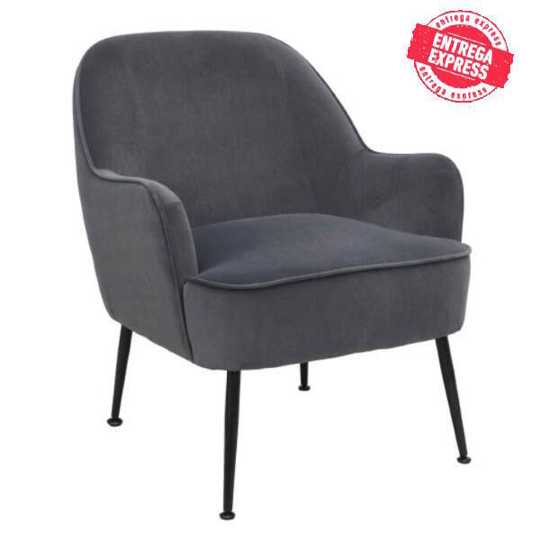 BUTACA MOD. AMUR TELA VELVET C/ GRIS