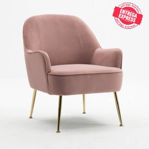 BUTACA MOD. AMUR ORO C/ ROSA / PATA DORADA
