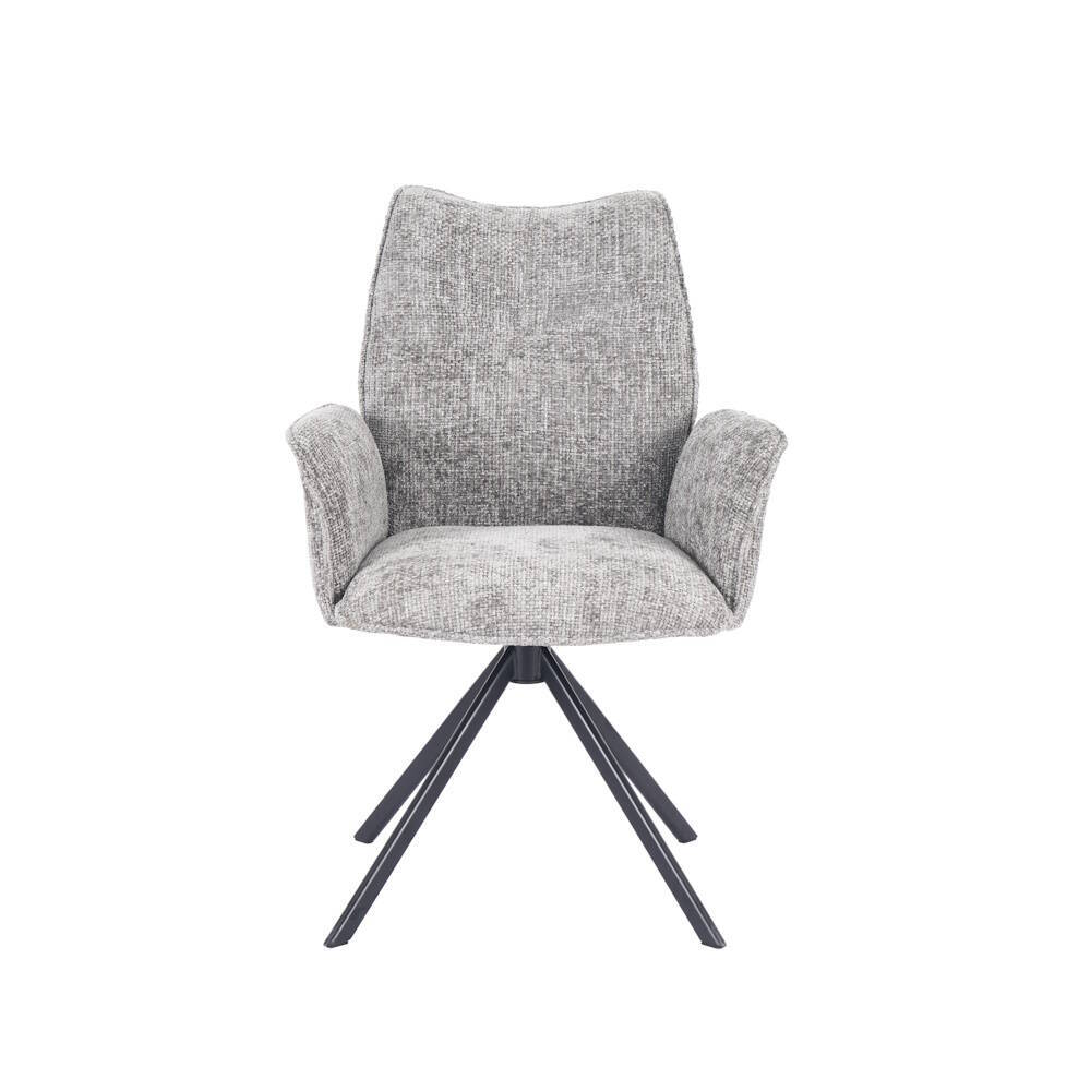 SILLA MOD. ANDER C/ BRAZOS TELA C/ GRIS- PATA NEGRA (GIRATORIA 180º) SE SIRVE EN CAJAS DE 2 UDS - Imagen 3