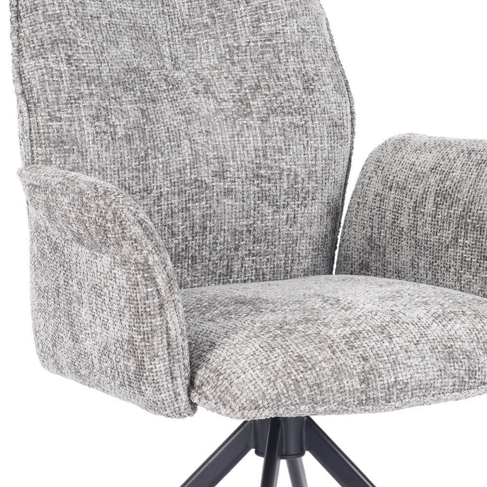 SILLA MOD. ANDER C/ BRAZOS TELA C/ GRIS- PATA NEGRA (GIRATORIA 180º) SE SIRVE EN CAJAS DE 2 UDS - Imagen 2