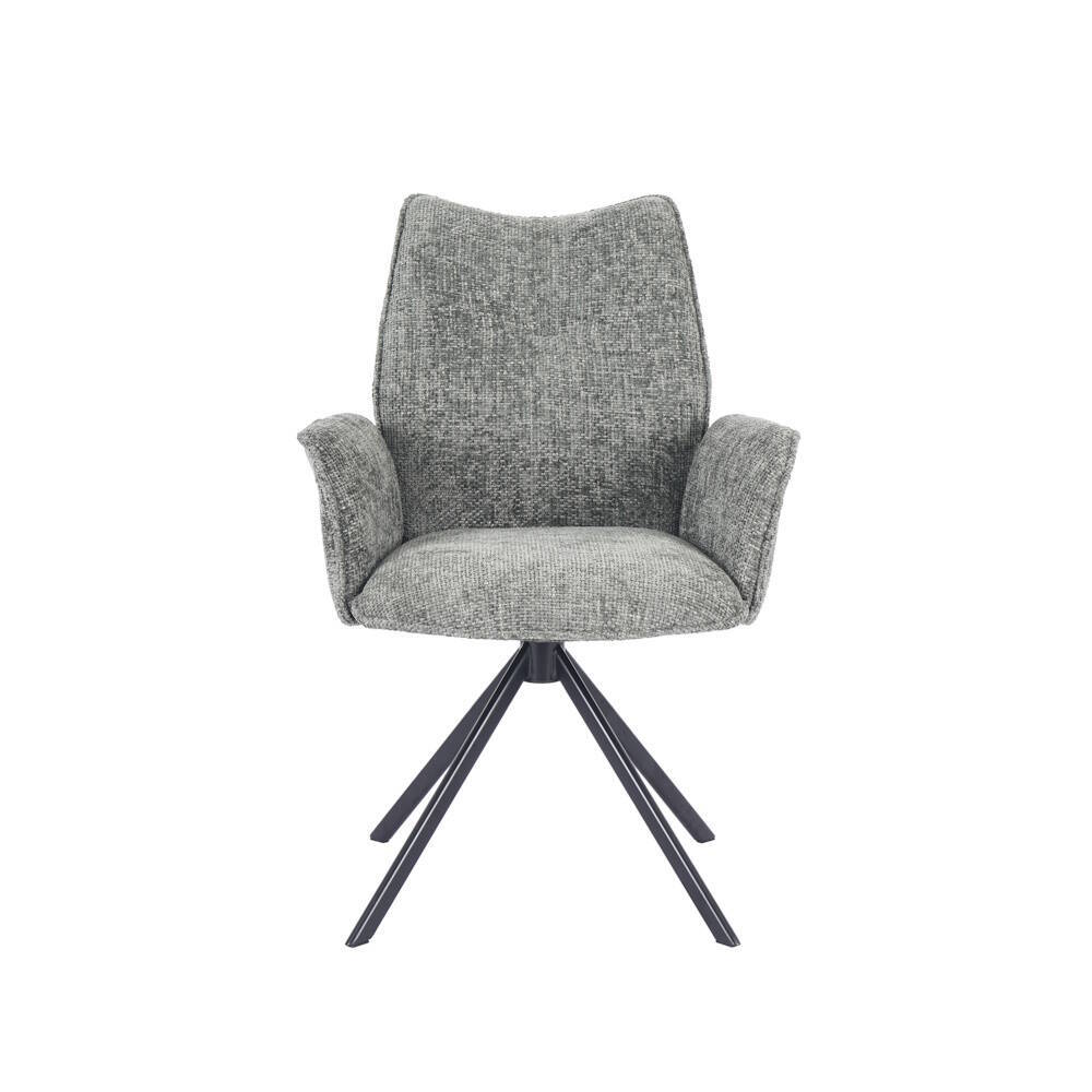 SILLA MOD. ANDER C/ BRAZOS TELA C/ MUSGO - PATA NEGRA (GIRATORIA 180º) SE SIRVE EN CAJAS DE 2 UDS - Imagen 3