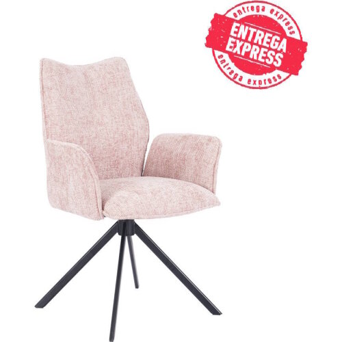 SILLA MOD. ANDER C/ BRAZOS TELA C/ ROSA- PATA NEGRA (GIRATORIA 180º) SE SIRVE EN CAJAS DE 2 UDS