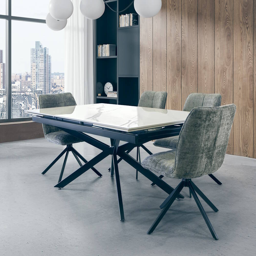 SILLA MOD. GALA TELA C/ GRIS - PATA NEGRA (GIRATORIA 180º) SE SIRVE EN CAJAS DE 4 UDS - Imagen 7