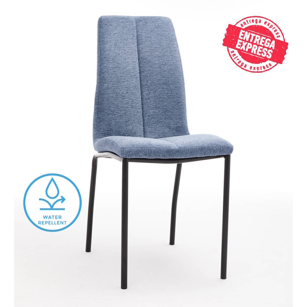SILLA MOD. ARIZA TELA C/ AZUL - PATA NEGRA SE SIRVE EN CAJAS DE 4 UDS