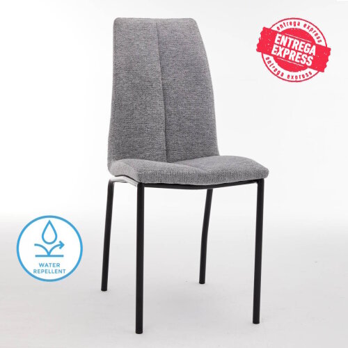SILLA MOD. ARIZA TELA C/ GRIS - PATA NEGRA SE SIRVE EN CAJAS DE 4 UDS