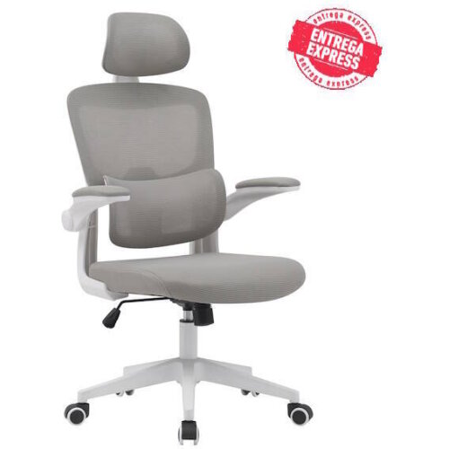 SILLA OFICINA MOD. AROA C/ GRIS - ESTRUCTURA BLANCA
