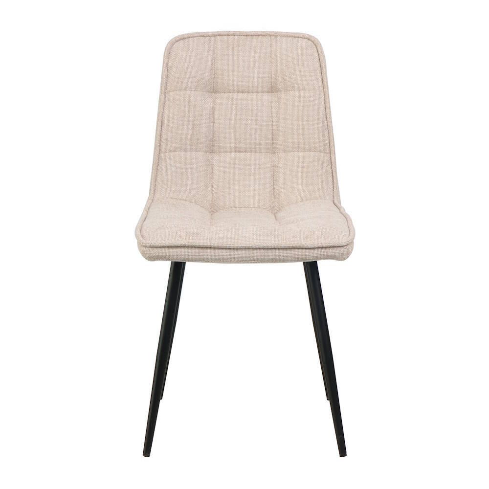 SILLA MOD. ASLAN TELA C/ BEIGE - PATA NEGRA CAJAS DE 4 UDS. - Imagen 2