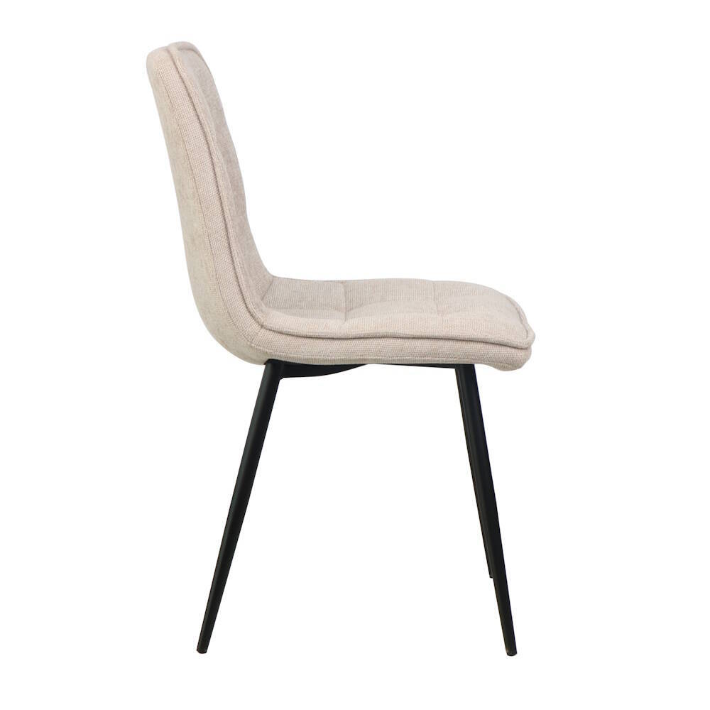 SILLA MOD. ASLAN TELA C/ BEIGE - PATA NEGRA CAJAS DE 4 UDS. - Imagen 3