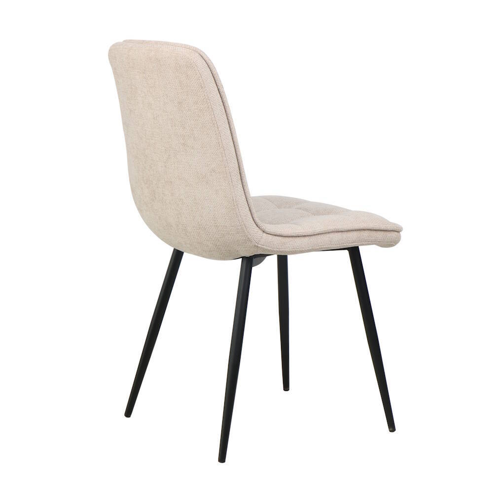 SILLA MOD. ASLAN TELA C/ BEIGE - PATA NEGRA CAJAS DE 4 UDS. - Imagen 4