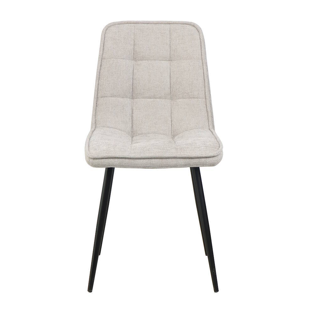 SILLA MOD. ASLAN TELA C/ GRIS CLARO - PATA NEGRA CAJAS DE 4 UDS. - Imagen 2
