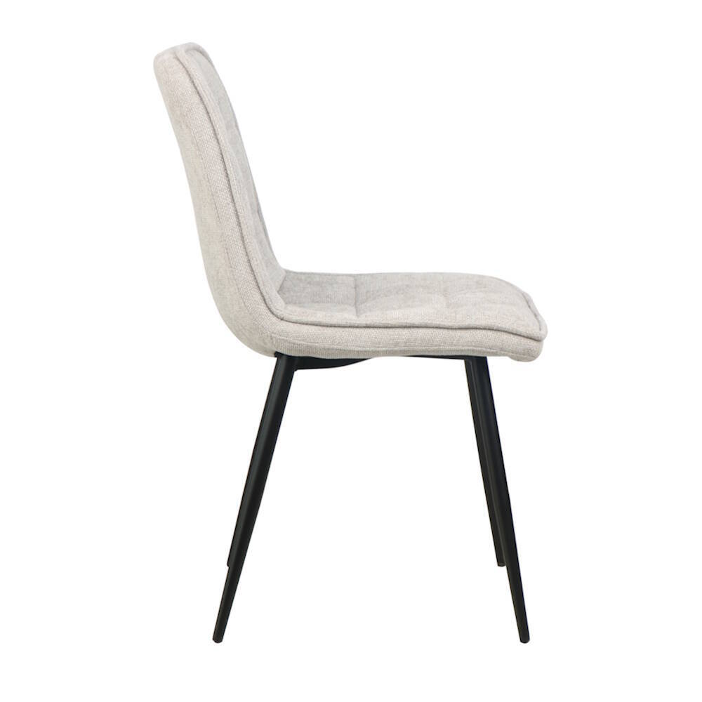SILLA MOD. ASLAN TELA C/ GRIS CLARO - PATA NEGRA CAJAS DE 4 UDS. - Imagen 3