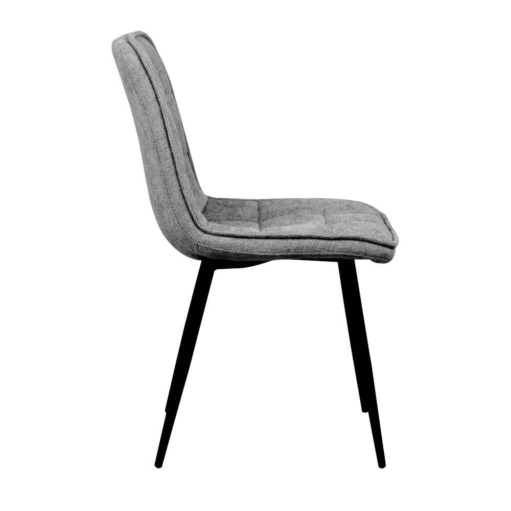 SILLA MOD. ASLAN TELA C/ GRIS OSCURO - PATA NEGRA CAJAS DE 4 UDS. - Imagen 3