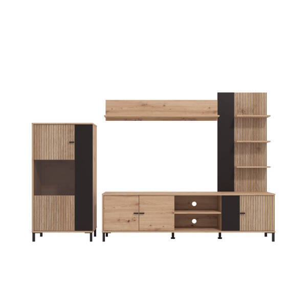 COMPOSICION SALON MOD. AVIGNON ROBLE ARTISAN/ NEGRO (Vannes) - Imagen 3