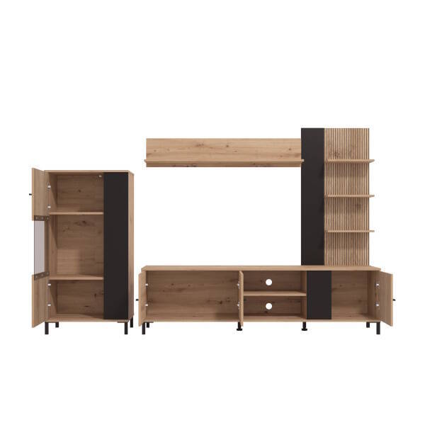 COMPOSICION SALON MOD. AVIGNON ROBLE ARTISAN/ NEGRO (Vannes) - Imagen 4