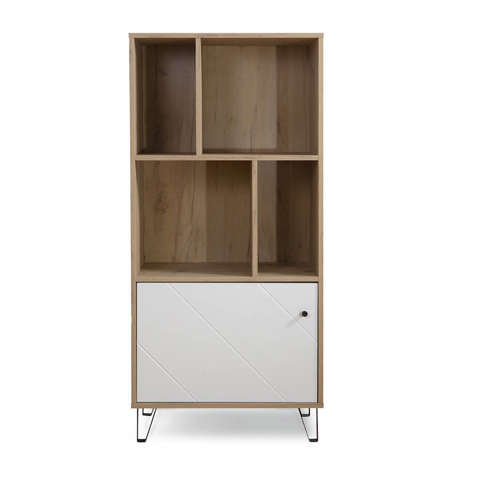 ESTANTERIA 1 PTA MOD. BILBAO ROBLE ARTISAN / BLANCO MATE - Imagen 2