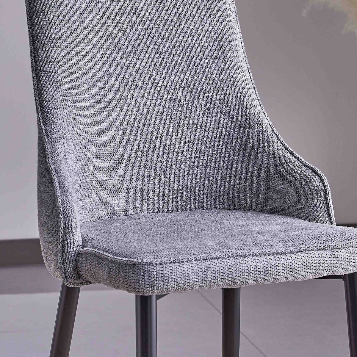 SILLA MOD. BRIANA PATA NEGRA - TELA C/ GRIS SE SIRVE EN CAJAS DE 4 UDS - Imagen 2