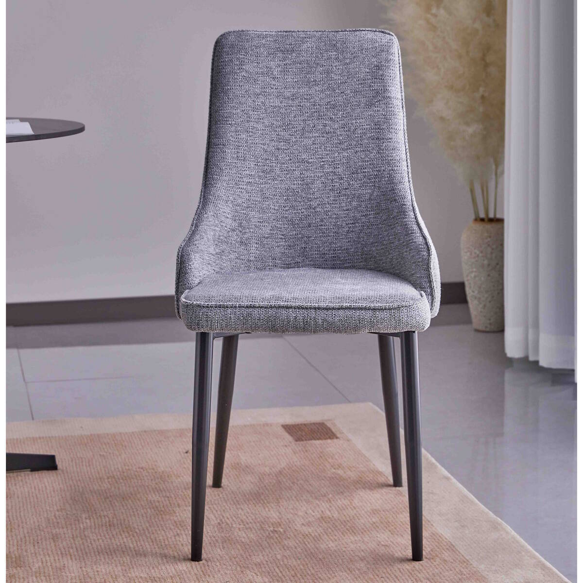 SILLA MOD. BRIANA PATA NEGRA - TELA C/ GRIS SE SIRVE EN CAJAS DE 4 UDS - Imagen 3