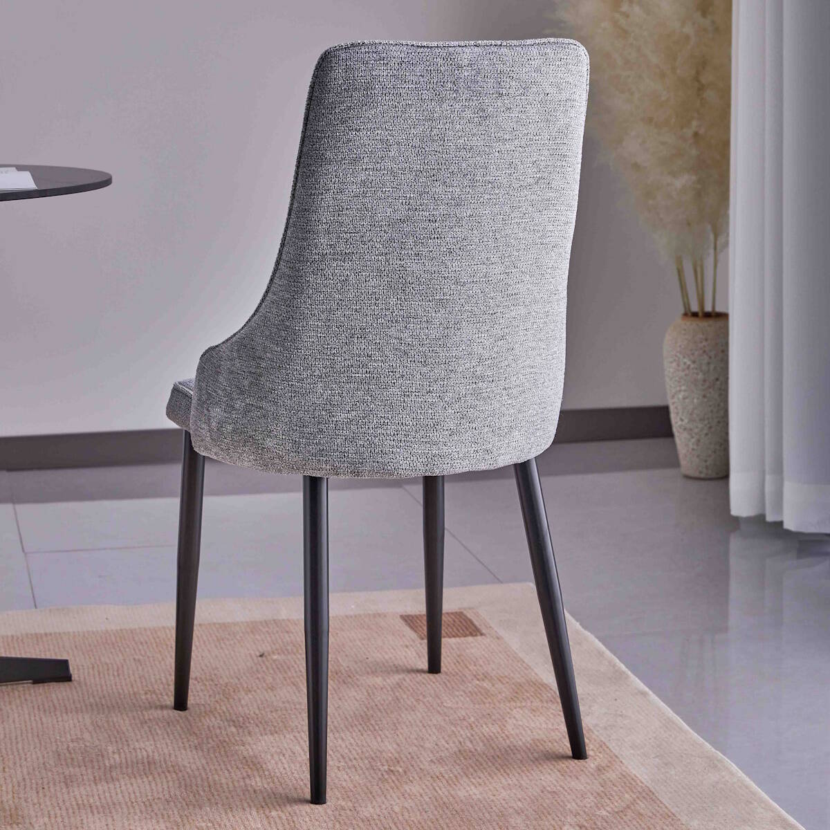 SILLA MOD. BRIANA PATA NEGRA - TELA C/ GRIS SE SIRVE EN CAJAS DE 4 UDS - Imagen 5