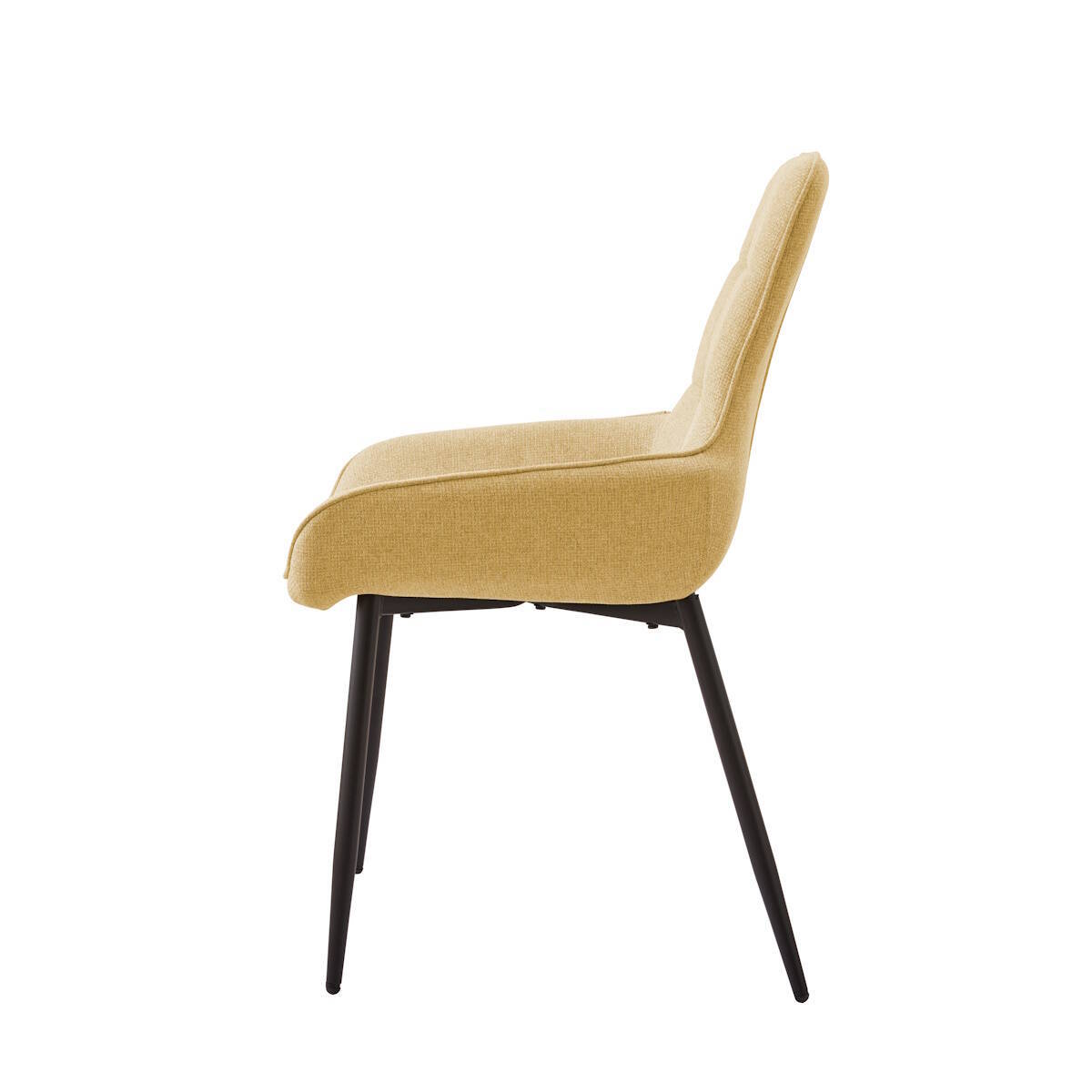 SILLA MOD. CARACAS TELA C/ MOSTAZA - PATA NEGRA SE SIRVE EN CAJAS DE 4 UDS - Imagen 4