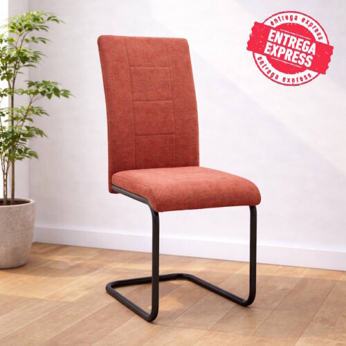 SILLA MOD. CHIARA PATA NEGRA TELA C/ CORAL SE SIRVE EN CAJAS DE 4 UDS