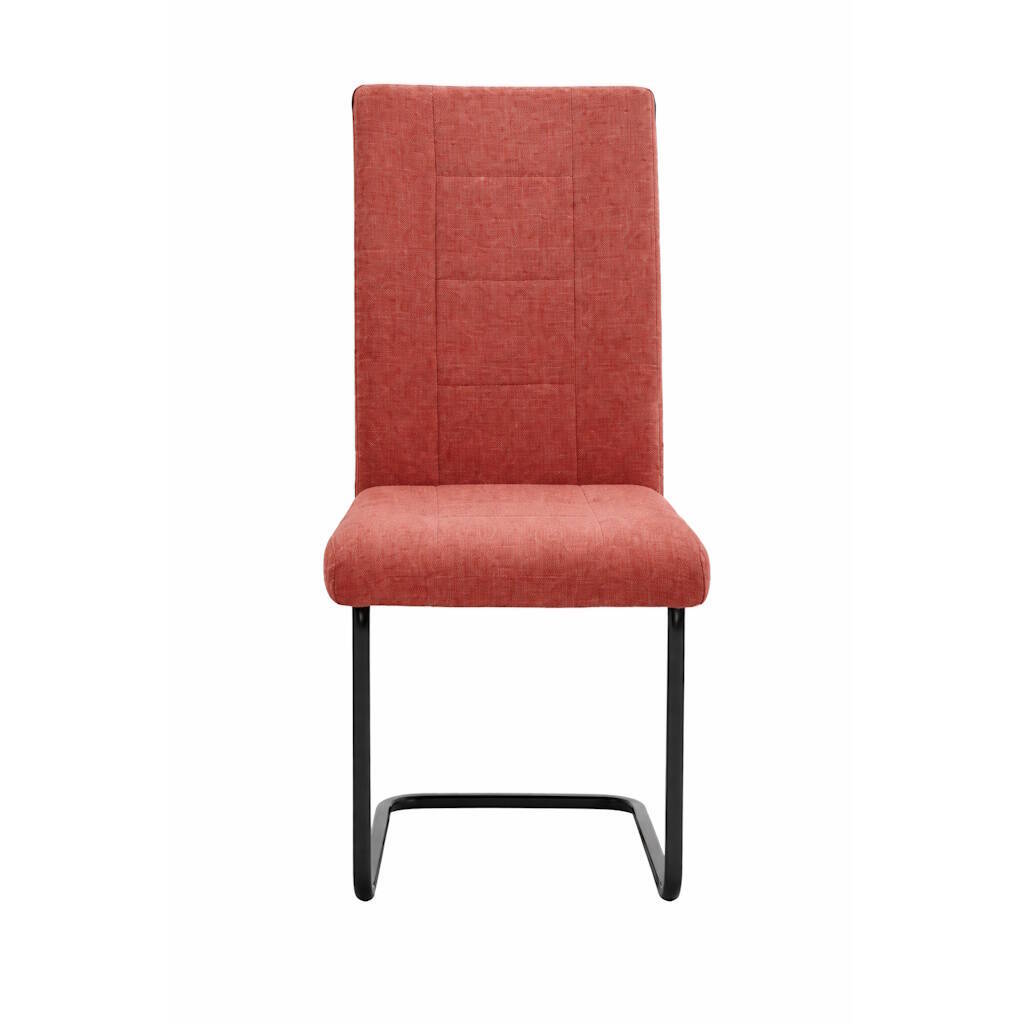 SILLA MOD. CHIARA PATA NEGRA TELA C/ CORAL SE SIRVE EN CAJAS DE 4 UDS - Imagen 2
