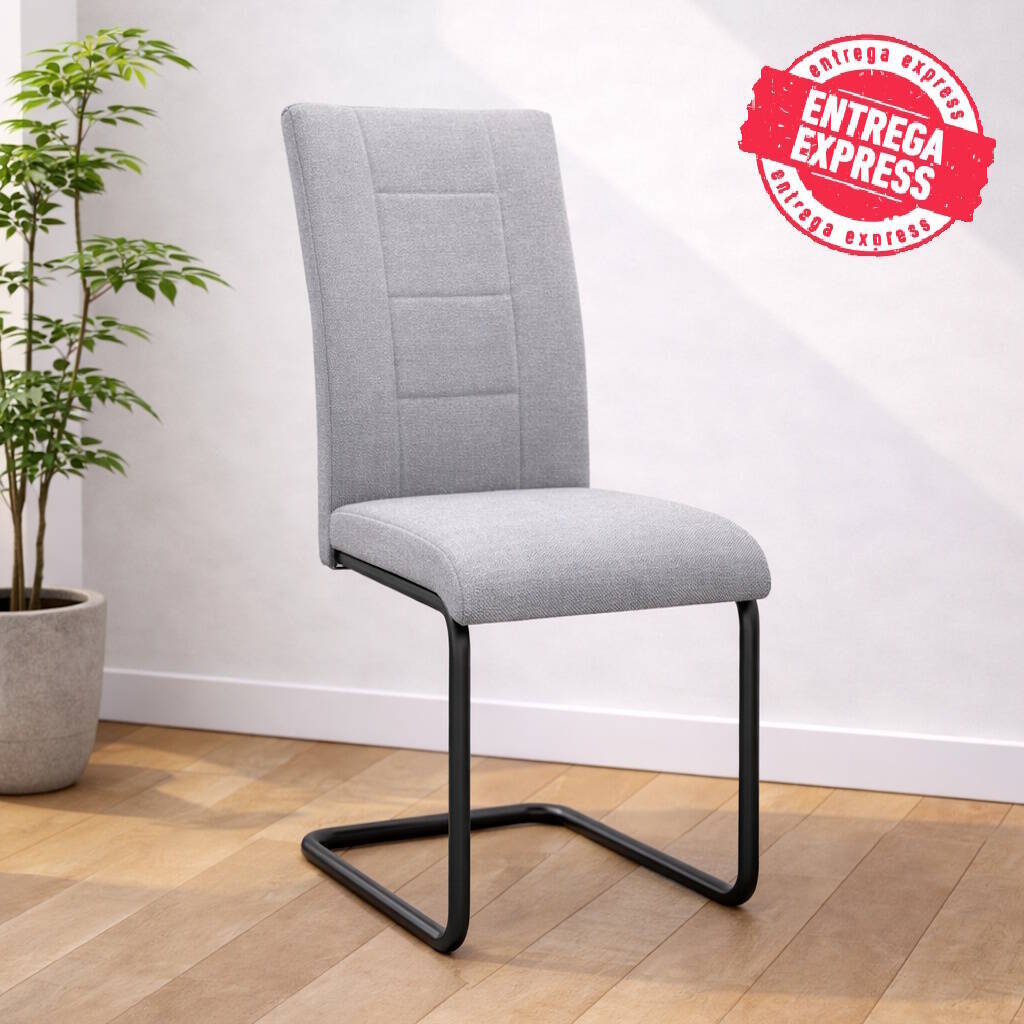 SILLA MOD. CHIARA PATA NEGRA TELA C/ GRIS SE SIRVE EN CAJAS DE 4 UDS