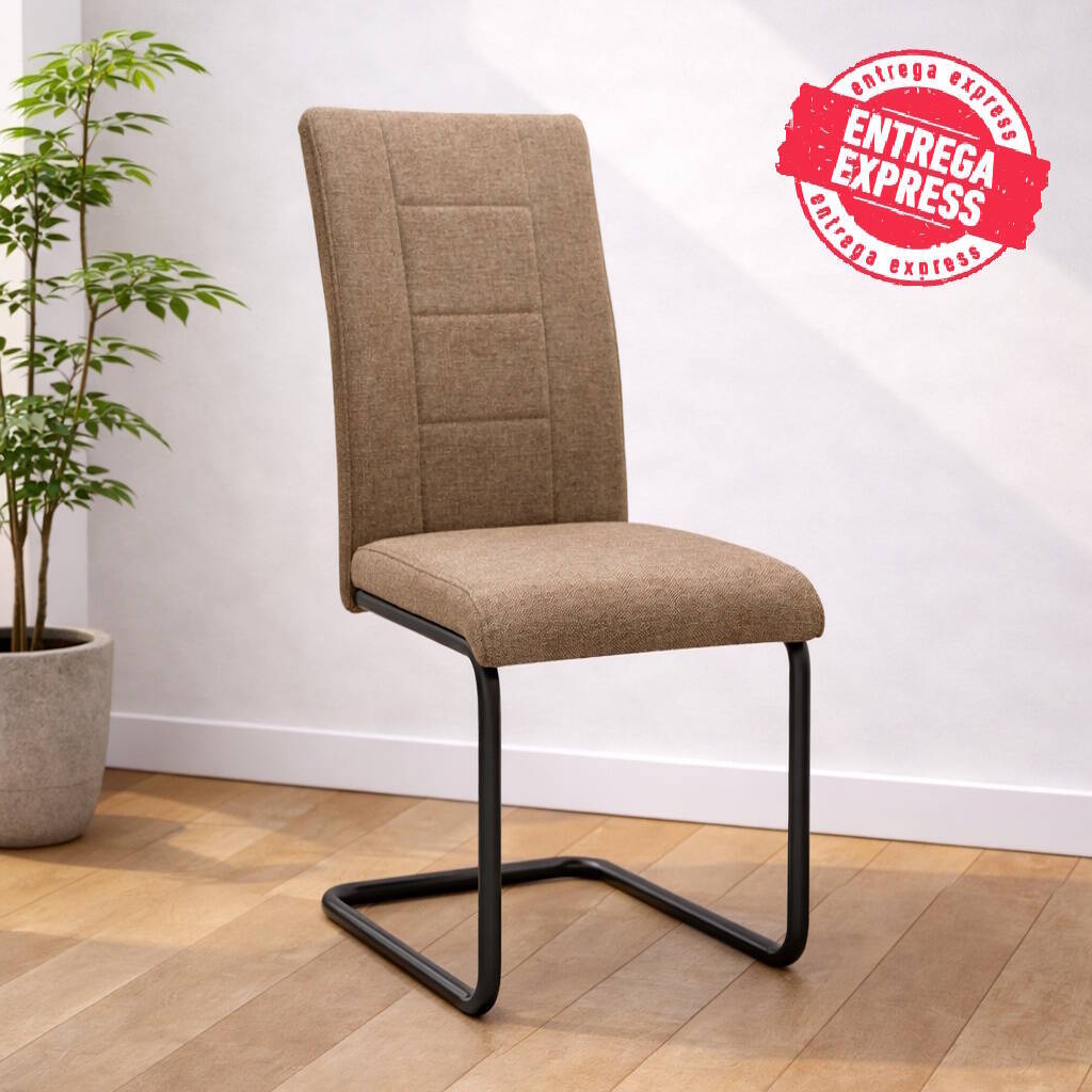SILLA MOD. CHIARA PATA NEGRA TELA C/ MARRON SE SIRVE EN CAJAS DE 4 UDS