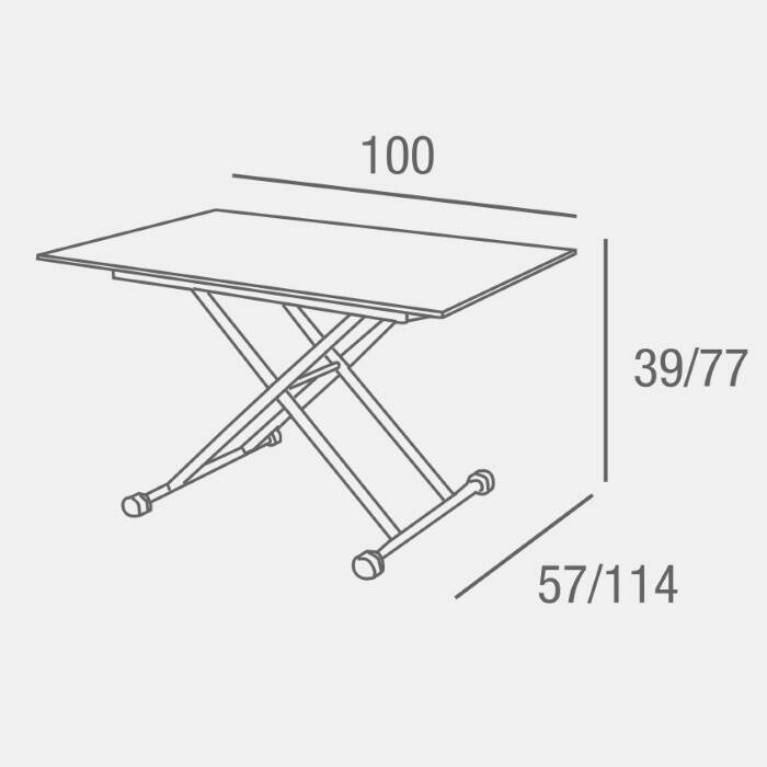MESA CENTRO EXT. ELEVABLE MOD. CONTE C/ ROBLE - Imagen 6