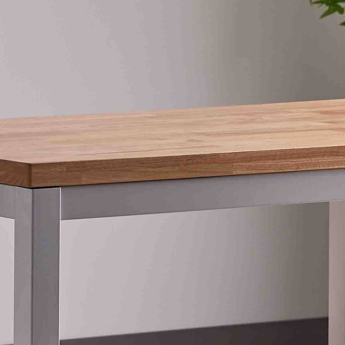 MESA COCINA FIJA MOD. DALTON TAPA ROBLE - PATA BLANCA - Imagen 2