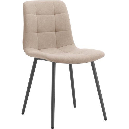 SILLA MOD. DANTE TELA C/ BEIGE - PATA NEGRA SE SIRVE EN CAJAS DE 4 UDS