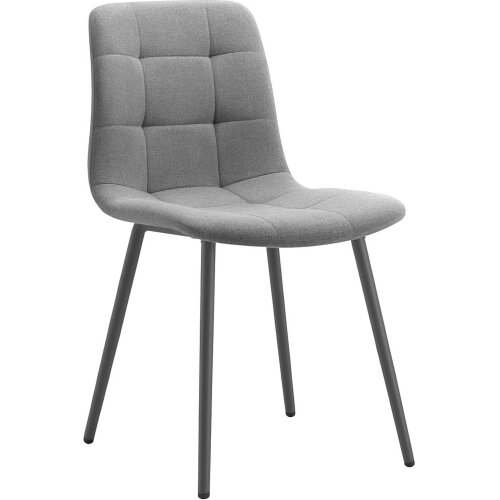 SILLA MOD. DANTE TELA C/ GRIS - PATA NEGRA SE SIRVE EN CAJAS DE 4 UDS