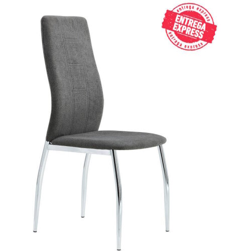 SILLA MOD. ROXANA TELA C/ GRIS OSCURO (NUEVA TELA) SE SIRVE EN CAJAS DE 6 UDS