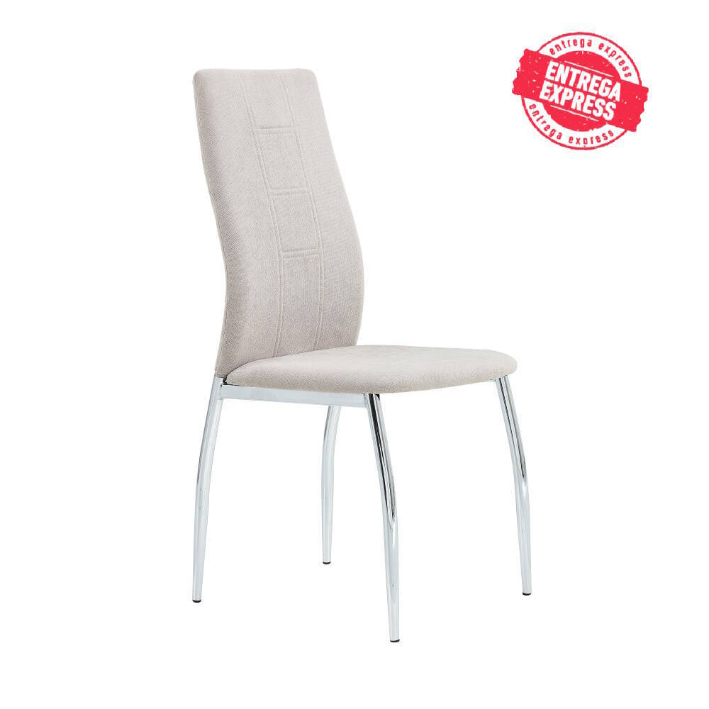 SILLA MOD. ROXANA TELA C/ BEIGE CLARO (NUEVA TELA) SE SIRVE EN CAJAS DE 6 UDS