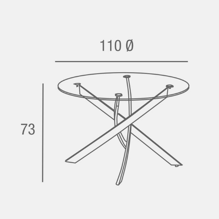 MESA COMEDOR MOD. DELIA PATA CROMO - Imagen 5