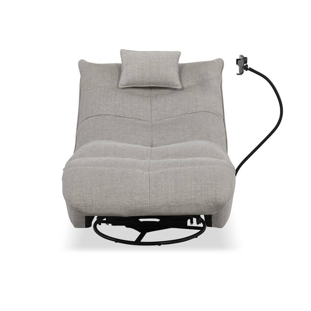 SILLON MOD. DIMIAN (CAMDEN) ELECTRICO + CARGADOR TELA C/ GRIS CLARO RELAX ELECTRICO - Imagen 2