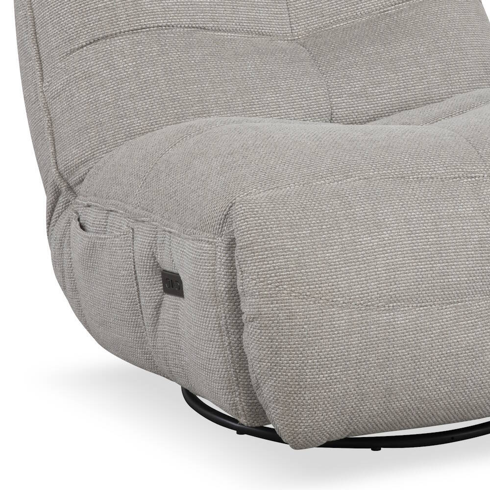 SILLON MOD. DIMIAN (CAMDEN) ELECTRICO + CARGADOR TELA C/ GRIS CLARO RELAX ELECTRICO - Imagen 6